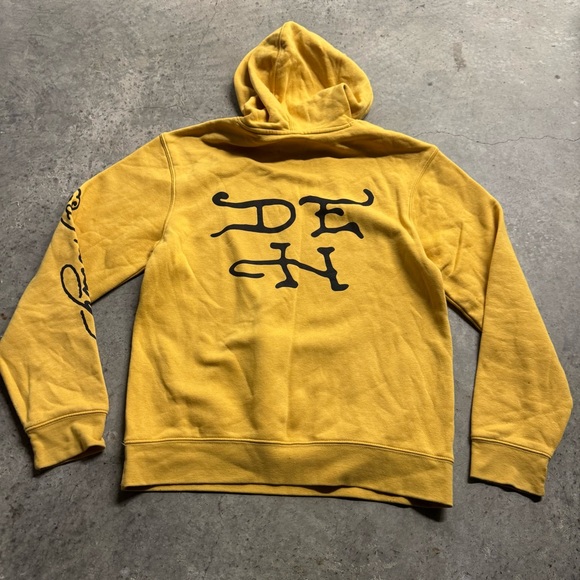 Ed Hardy Men’s Mustard Yellow Dragon Tattoo Hoodie Sz S Y2k Grunge Hipster - Picture 8 of 8